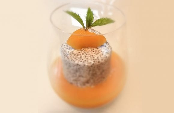 Pudding de Chia coco pêche