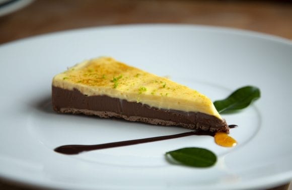 Tarte chocolat, citron combava